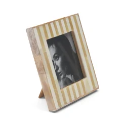 Best Horgans Pluto Photo Frame 4 x 4 Ivory & Natural