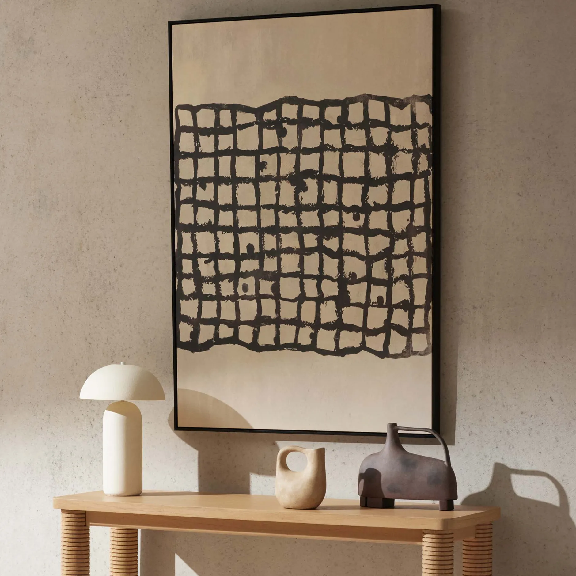 Outlet Horgans Pyke Framed Wall Art Beige & Black
