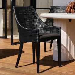 Clearance Horgans Remi Outdoor Dining Chair Ebony