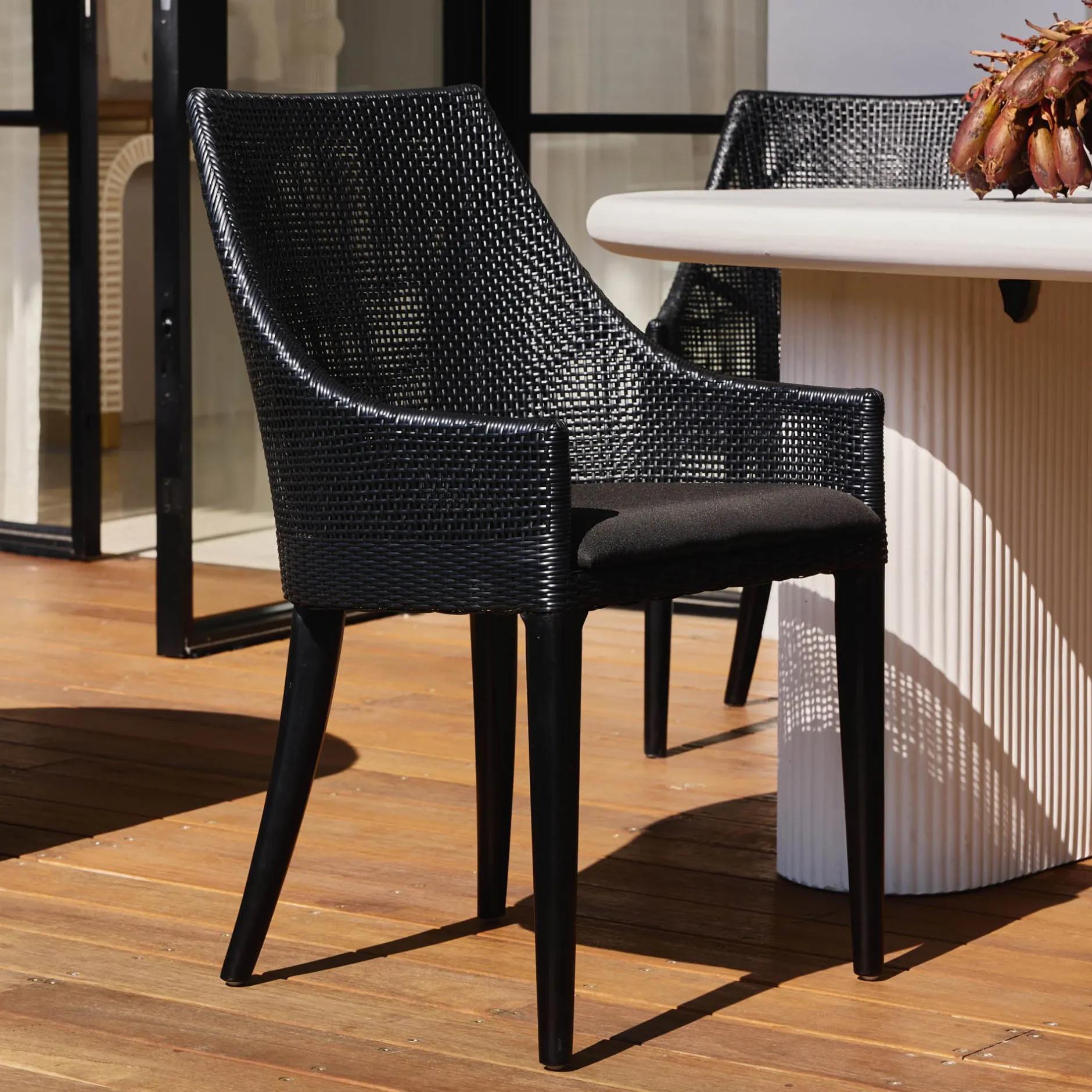 Clearance Horgans Remi Outdoor Dining Chair Ebony