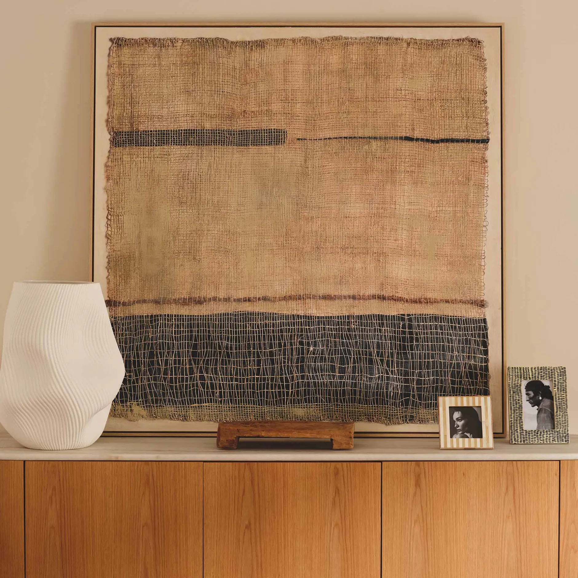 Outlet Horgans Rhea Framed Wall Art Natural & Black