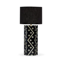 Online Horgans Riva Bone Inlay Lamp Black & White