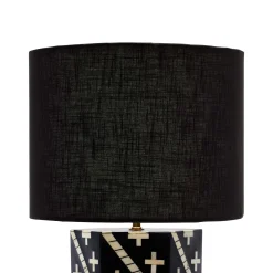 Online Horgans Riva Bone Inlay Lamp Black & White