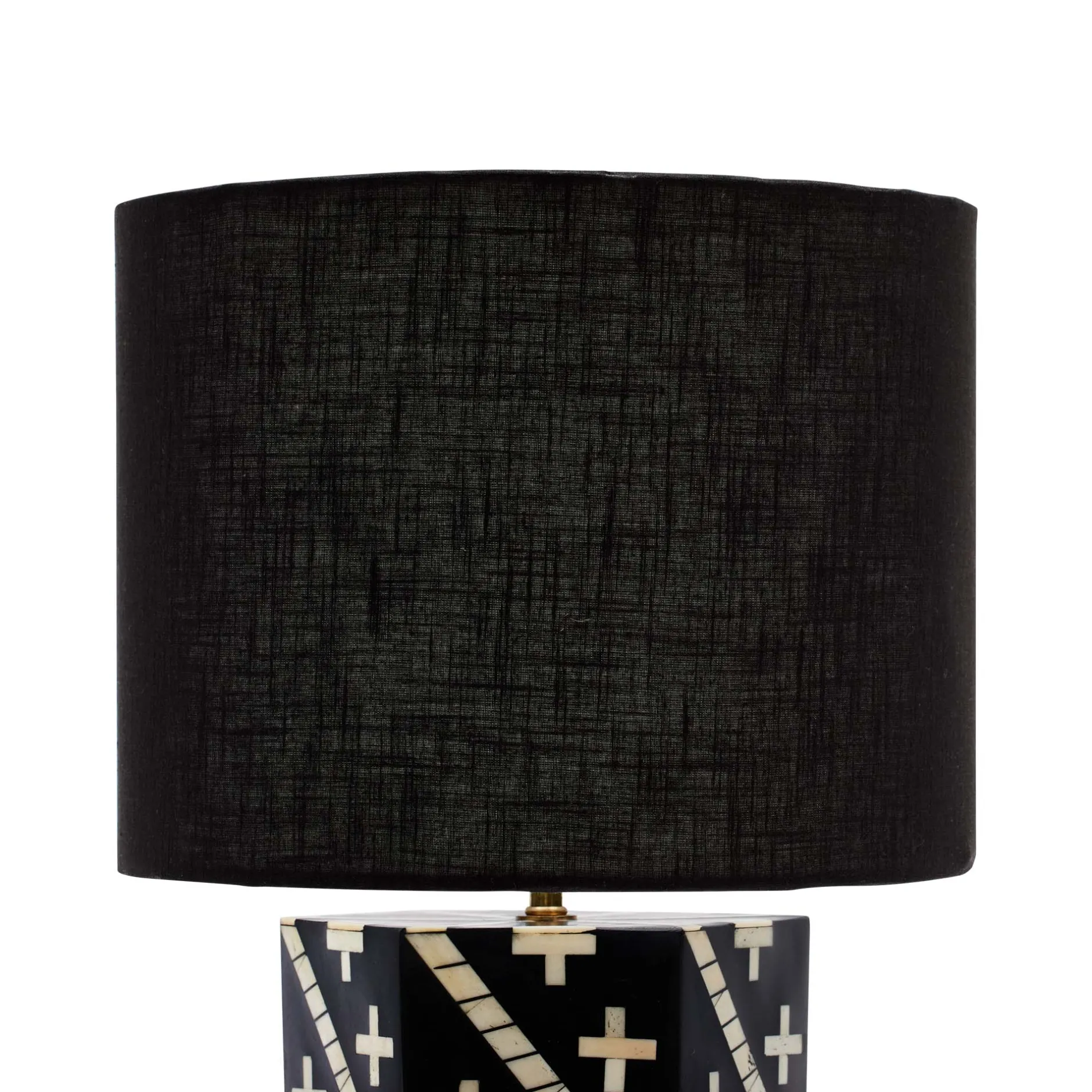 Online Horgans Riva Bone Inlay Lamp Black & White