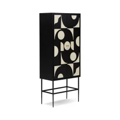 New Horgans Rives Bone Inlay Cabinet Black