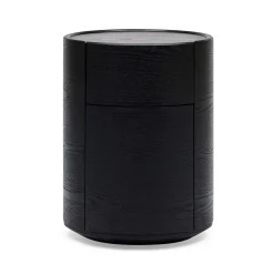 Sale Horgans Rivo Round Bedside Ash Black