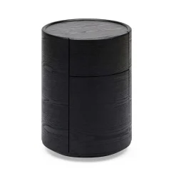 Sale Horgans Rivo Round Bedside Ash Black