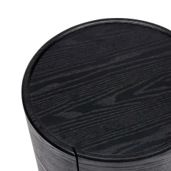 Sale Horgans Rivo Round Bedside Ash Black