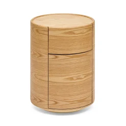 Clearance Horgans Rivo Round Bedside Ash Natural