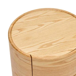 Clearance Horgans Rivo Round Bedside Ash Natural
