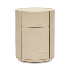 Discount Horgans Rivo Round Bedside Ash White