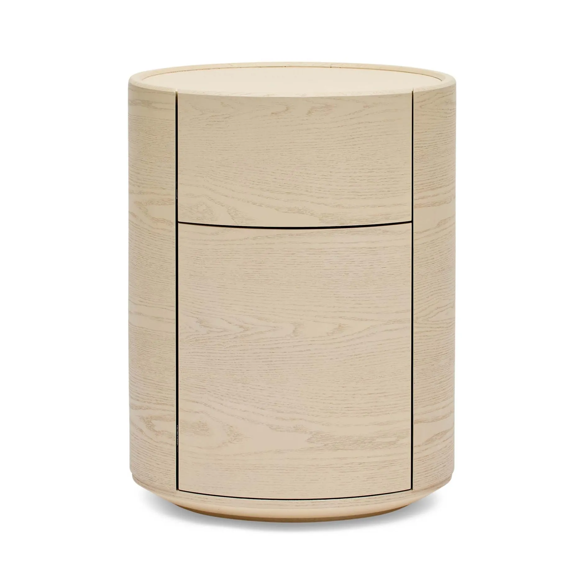Discount Horgans Rivo Round Bedside Ash White