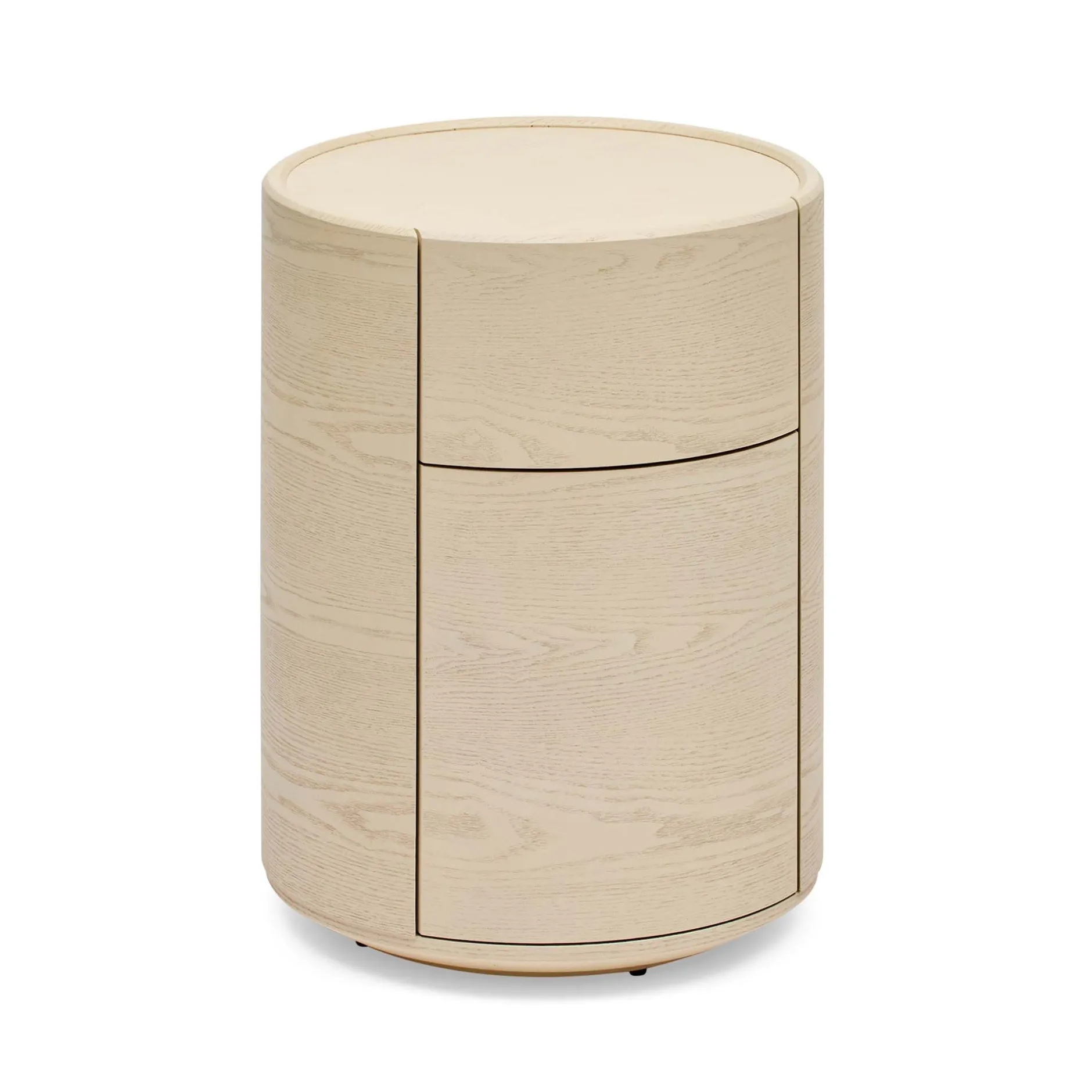 Discount Horgans Rivo Round Bedside Ash White
