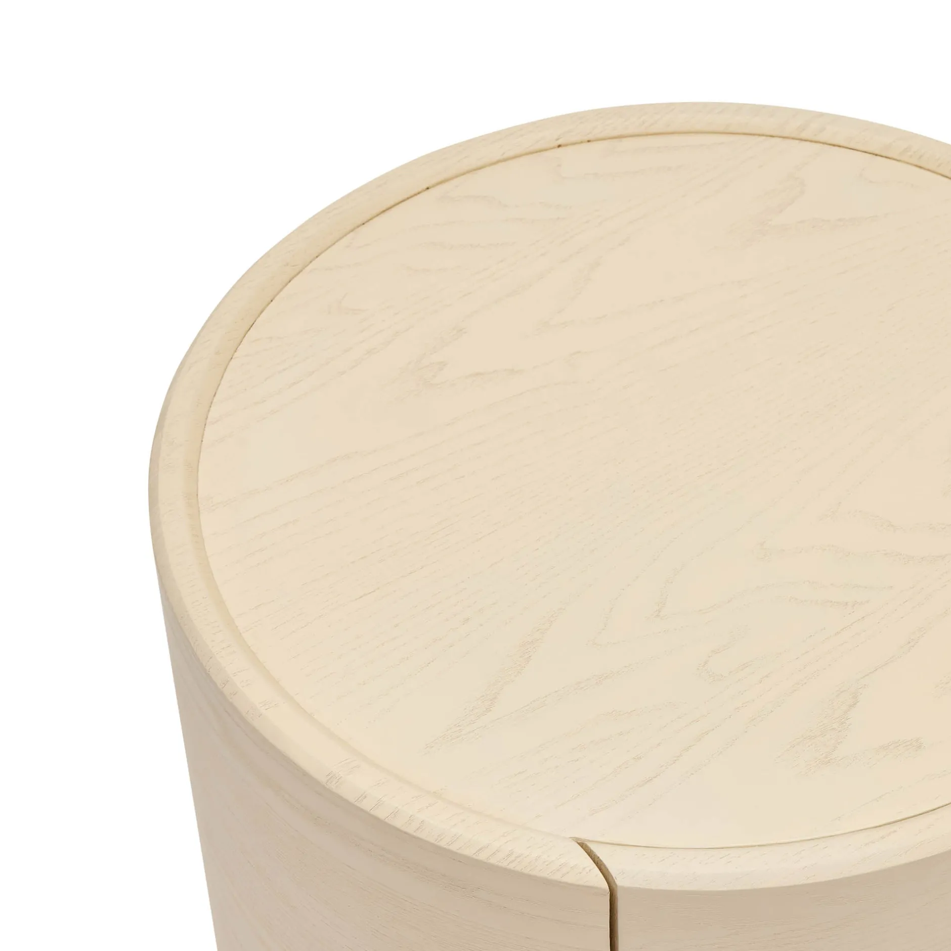 Discount Horgans Rivo Round Bedside Ash White