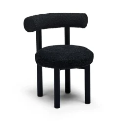 Best Horgans Rossi Dining Chair Black Black Boucle