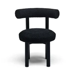 Best Horgans Rossi Dining Chair Black Black Boucle
