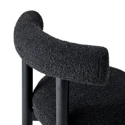 Best Horgans Rossi Dining Chair Black Black Boucle