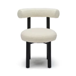 Fashion Horgans Rossi Dining Chair Ivory Ivory Boucle