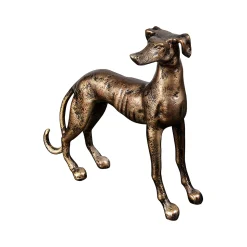 Hot Horgans Rudi Greyhound Sculpture Brass Brass Antique