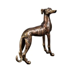 Hot Horgans Rudi Greyhound Sculpture Brass Brass Antique
