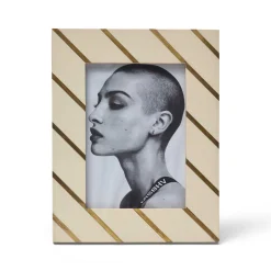 Fashion Horgans Sanda Photo Frame 5 x 7 Cream & Brass