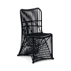 Outlet Horgans Sardi Dining Chair Black Rattan