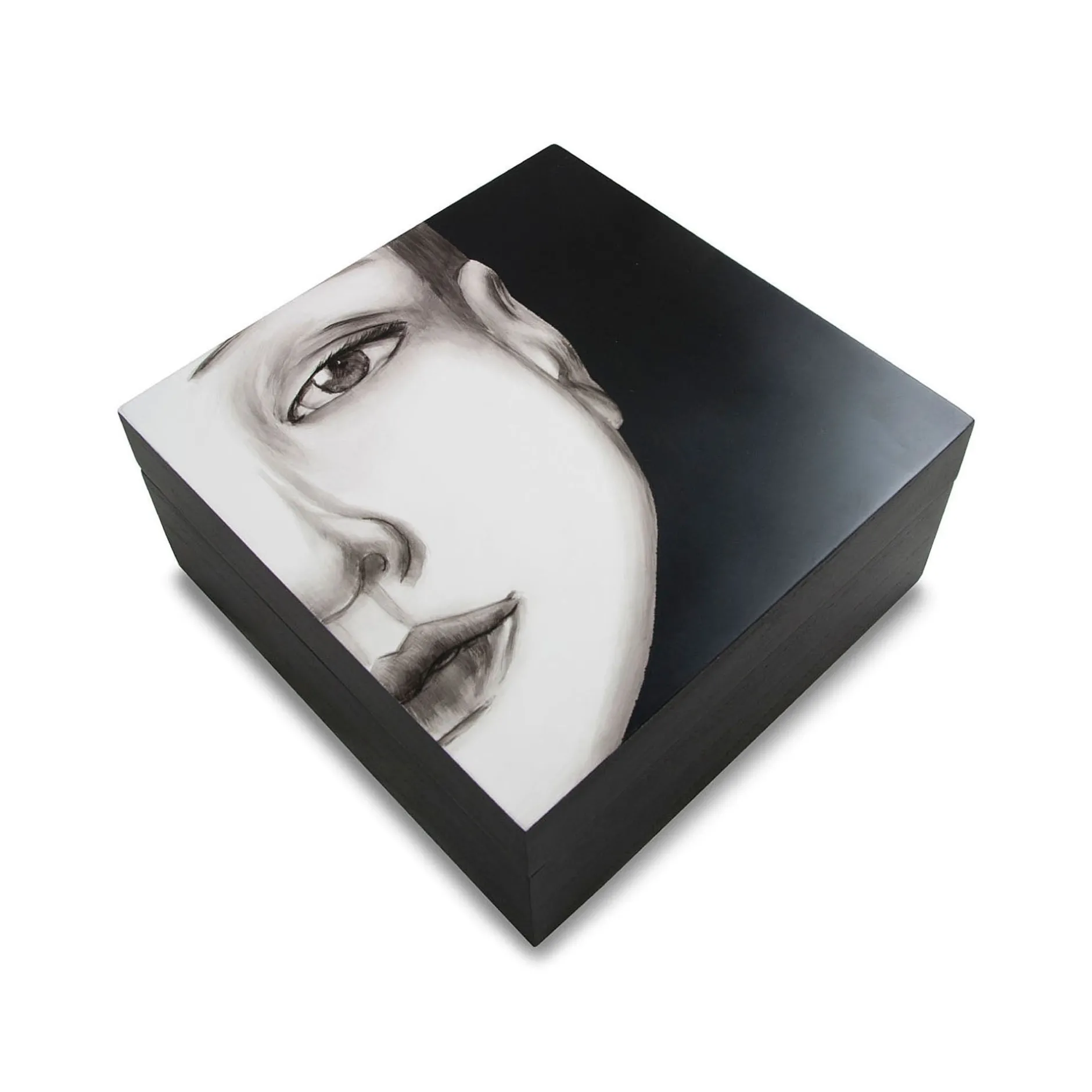 Fashion Horgans Seng Art Series Handpainted Box Black & White