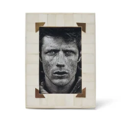 Hot Horgans Shaba Brass Photo Frame 4 x 6 Bone & Brass