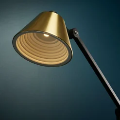 Hot Horgans Sidra Floor Lamp Black & Gold