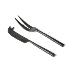 Hot Horgans Sigma Brushed Fork Knife Set Black