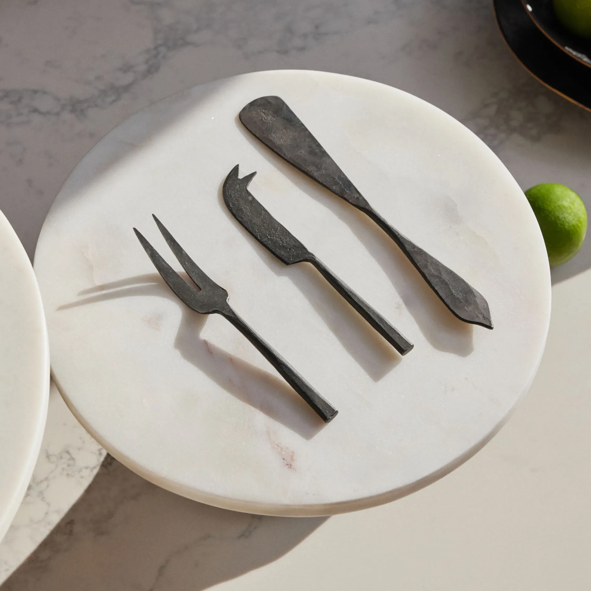 Hot Horgans Sigma Brushed Fork Knife Set Black