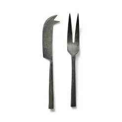 Hot Horgans Sigma Brushed Fork Knife Set Black