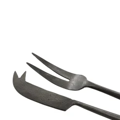 Hot Horgans Sigma Brushed Fork Knife Set Black