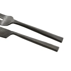 Hot Horgans Sigma Brushed Fork Knife Set Black