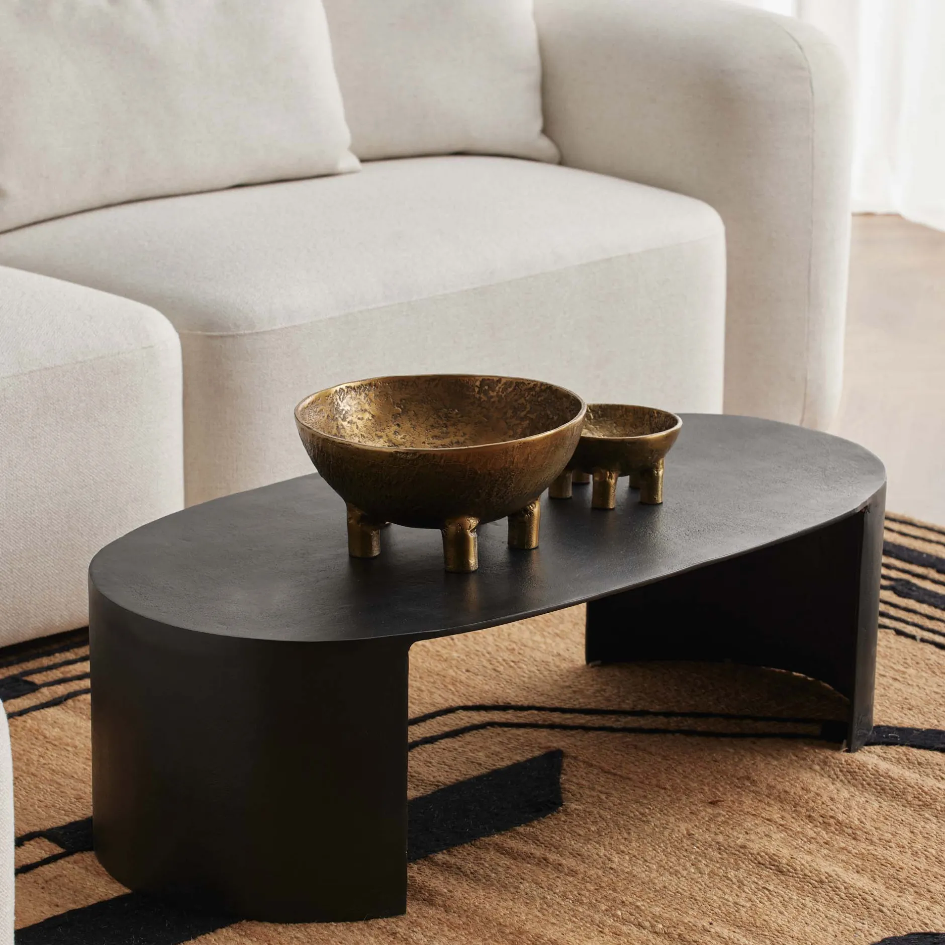 Sale Horgans Sigrid Oval Coffee Table Black