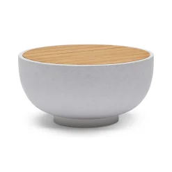 Outlet Horgans Soma Outdoor Coffee Table White White & Natural