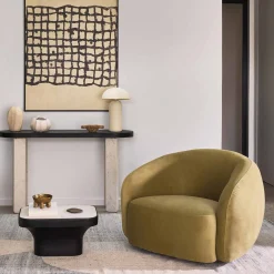 Discount Horgans Taite Swivel Chair Sage Sage Velvet