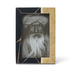 Online Horgans Takani Photo Frame 4 x 6 Bone, Black & Gold