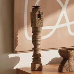 New Horgans Tambiku Candleholder Bleached Wood