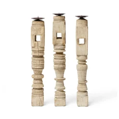 New Horgans Tambiku Candleholder Bleached Wood