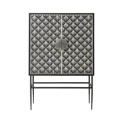 Fashion Horgans Tasma Bone Inlay Cabinet Pewter Black