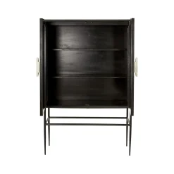 Fashion Horgans Tasma Bone Inlay Cabinet Pewter Black