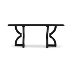 Fashion Horgans Theodore Console Satin Black Satin Black Oak