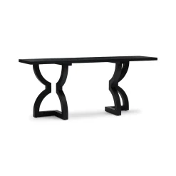 Fashion Horgans Theodore Console Satin Black Satin Black Oak
