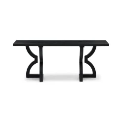 Fashion Horgans Theodore Console Satin Black Satin Black Oak