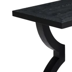 Fashion Horgans Theodore Console Satin Black Satin Black Oak