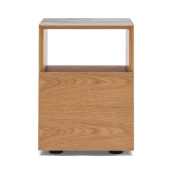 Online Horgans Tia Bedside White Marble Ceramic Natural