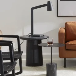 Outlet Horgans Tilt Table Lamp Black
