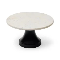Discount Horgans Tura Cake Stand Marble Large Black & White