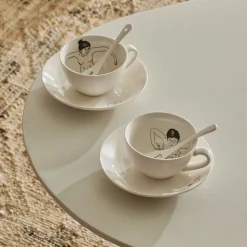 New Horgans Undressed Tea Set White & Black